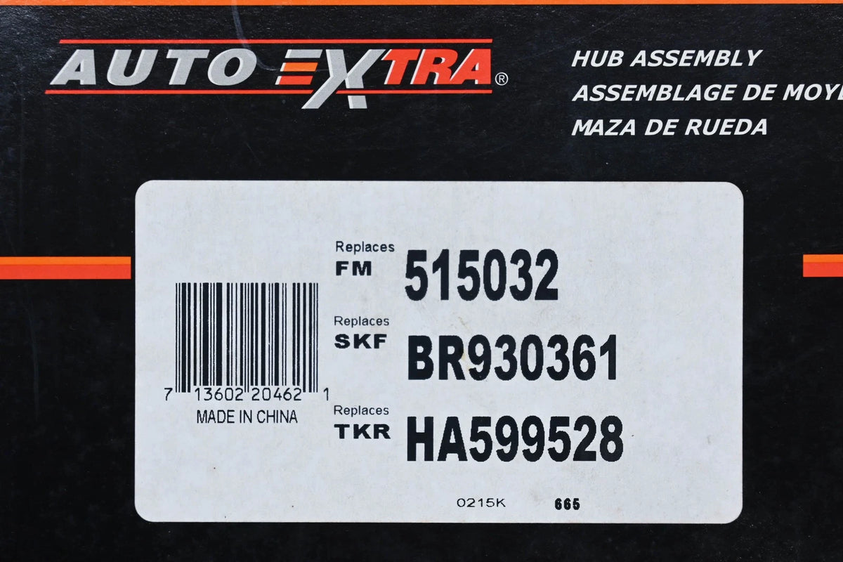 Wheel Bearing & Hub Assembly for Auto Extra (515032, BR930361, HA599528)