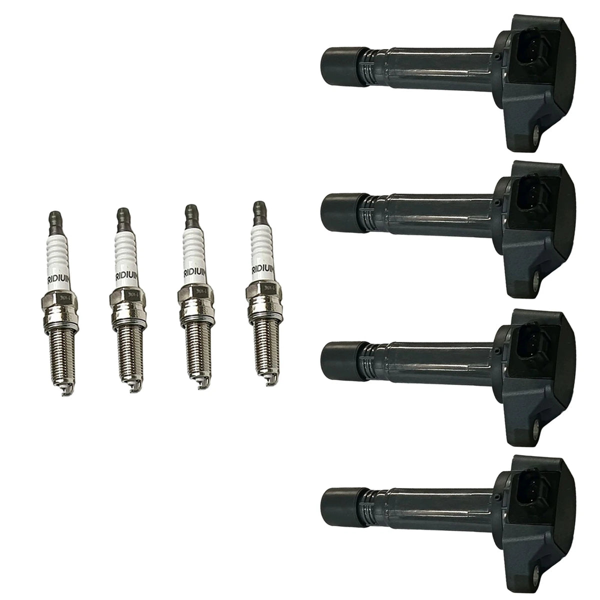 Set of 4 Ignition Coils & Iridium Spark Plugs for Honda Civic (2006–2011) UF582