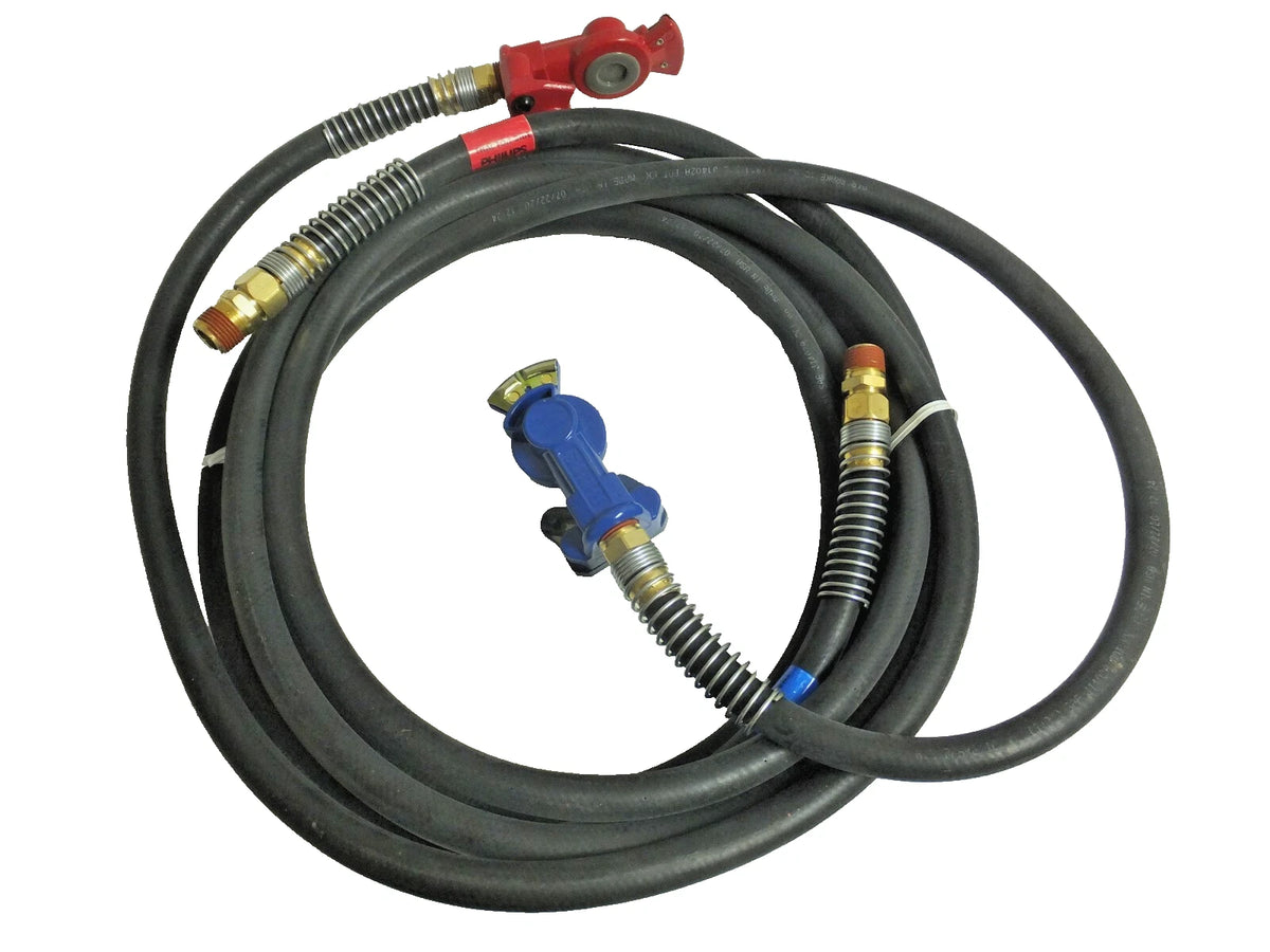 Set of 2 Rubber Air Brake Hose and Gladhand Pair for Phillips (11-811269)