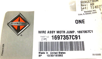 A/C Motor Jumper Harness for International (OEM 1697357C91, Bergstrom 660391)