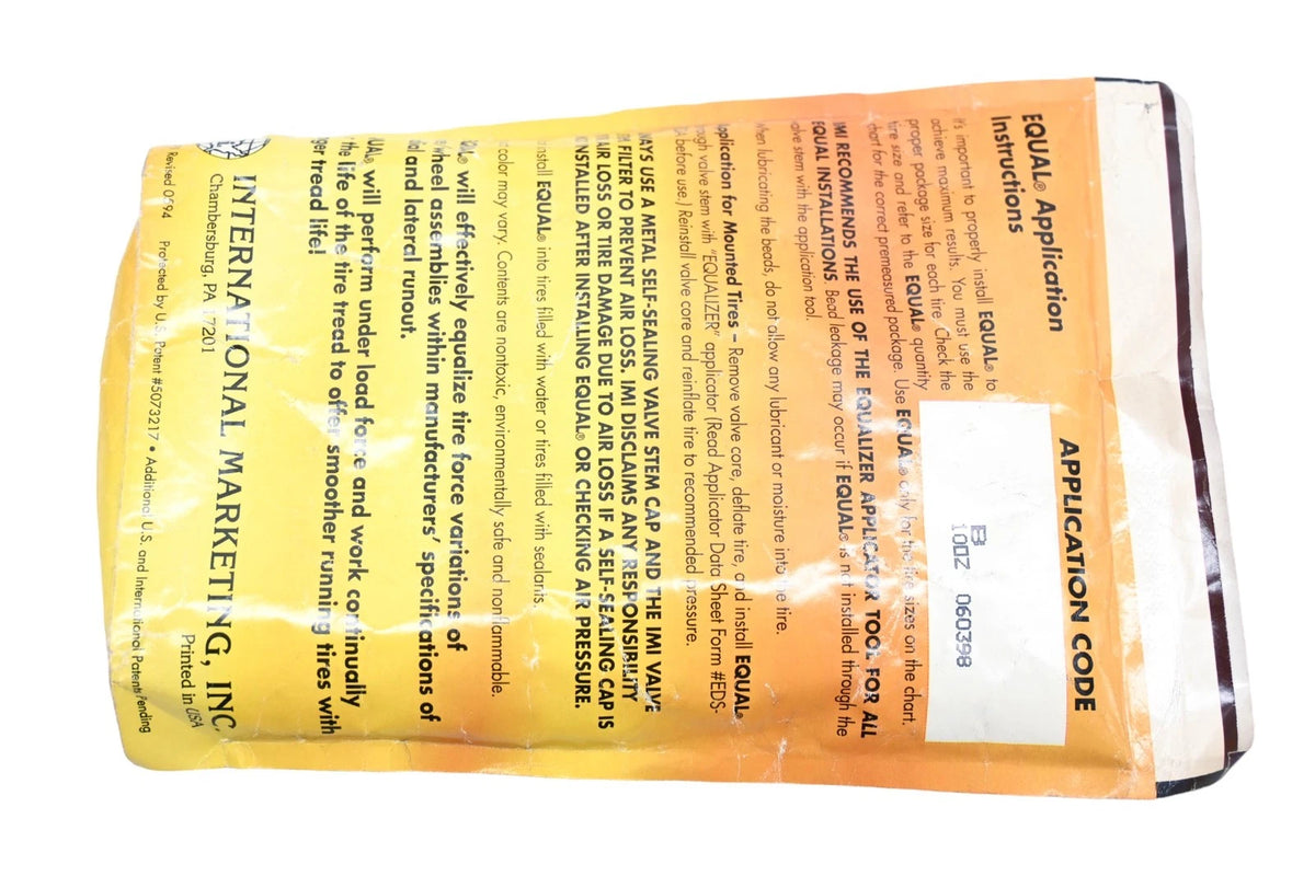 Equal PHD-3750 Tire Performance Beads 10oz for Universal Use (NOS)