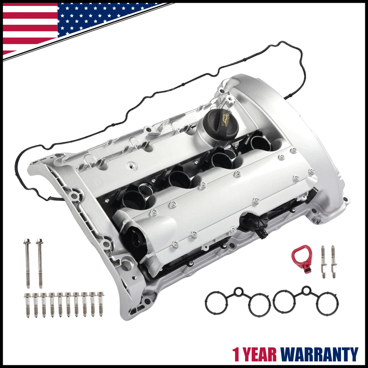Aluminum Valve Cover w/ Gasket & Oil Cap for Mini Cooper R55-R59 (2007–2012)