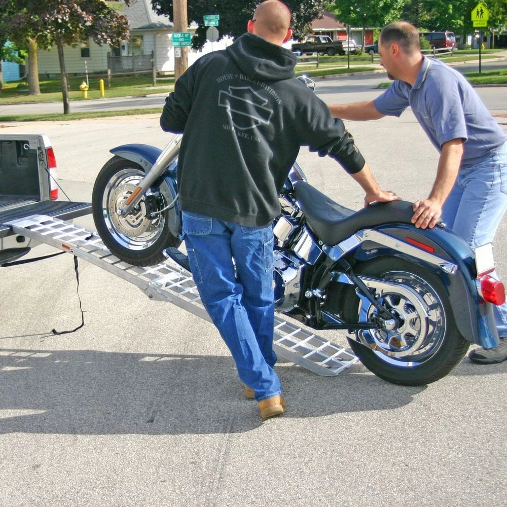 7.5' Arched Folding Motorcycle Ramp for Black Widow AF-9012-HD