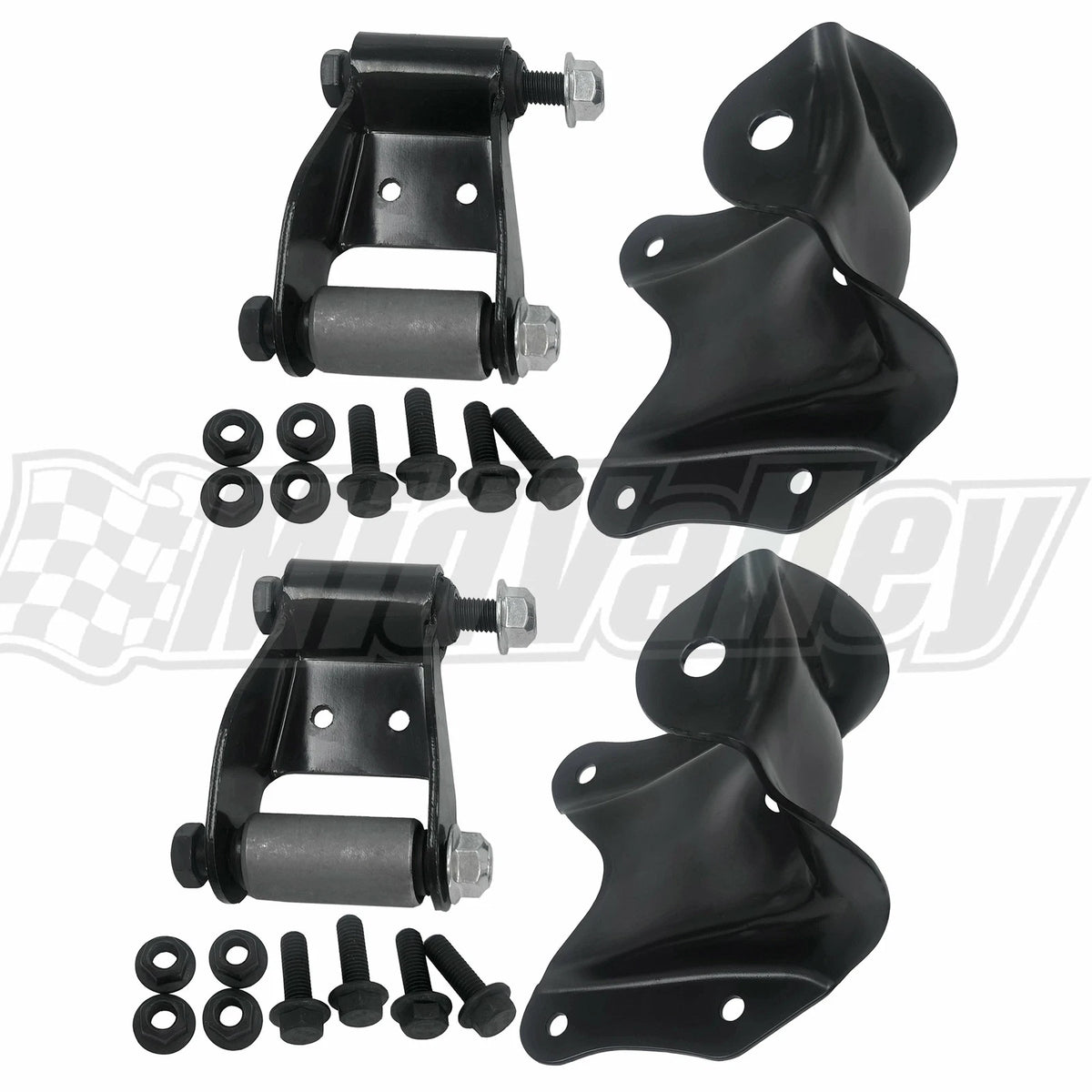 Set of 2 Rear Leaf Spring Shackle Bracket Repair Kit for E150 F150 (1986–2007)
