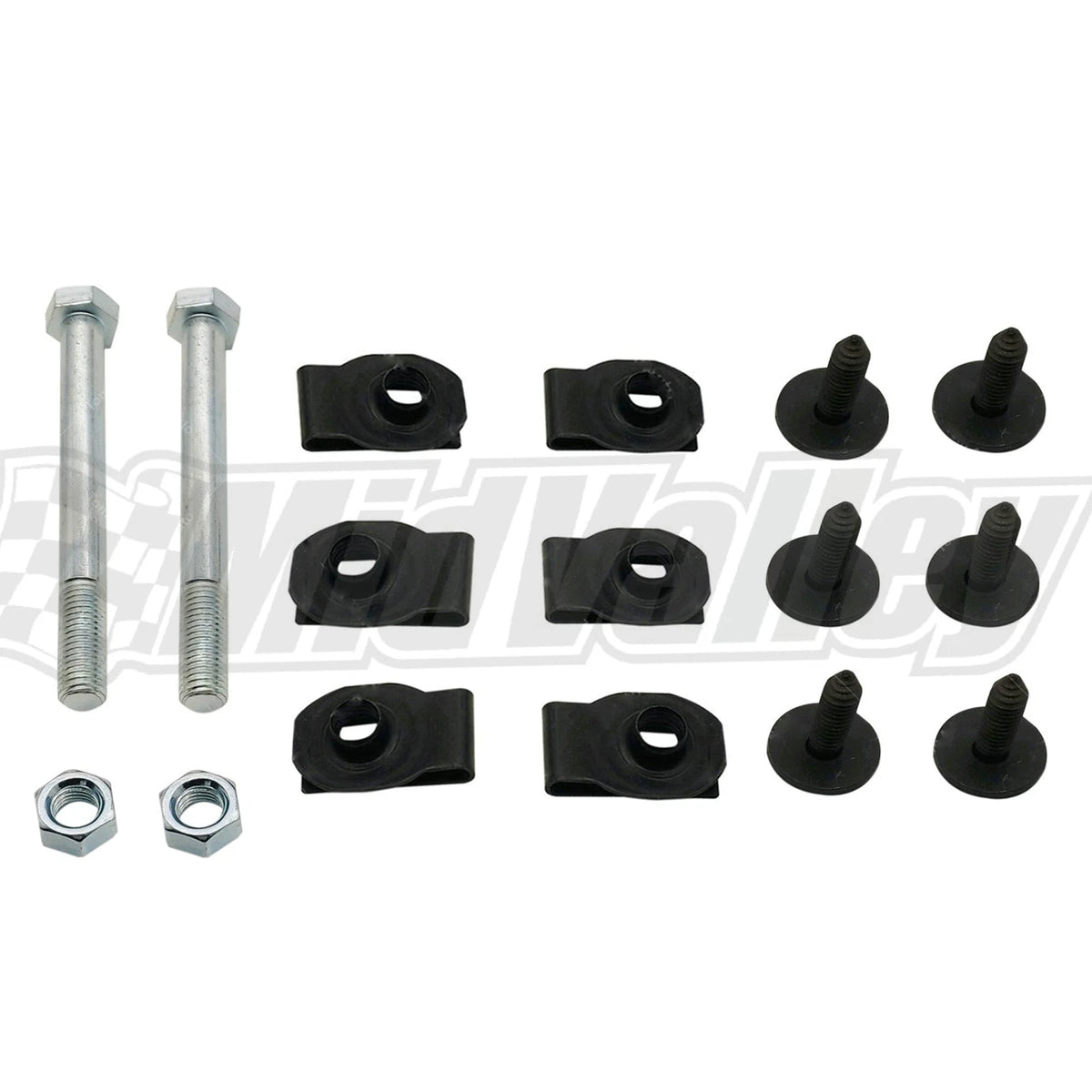 16pc Leaf Spring Bracket Mounting Bolts J-Clips for Camaro Firebird (1967–1981)