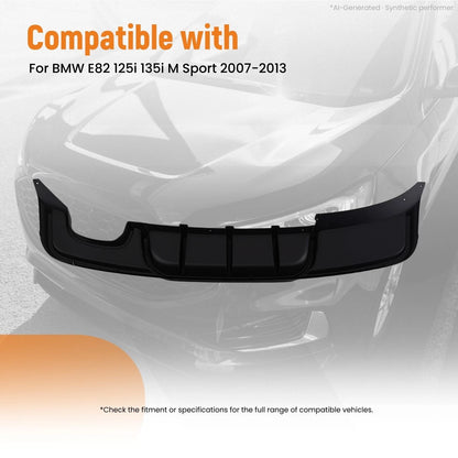 Black PP Rear Bumper Kit for BMW E82 125i 135i M Sport (2007–2013)