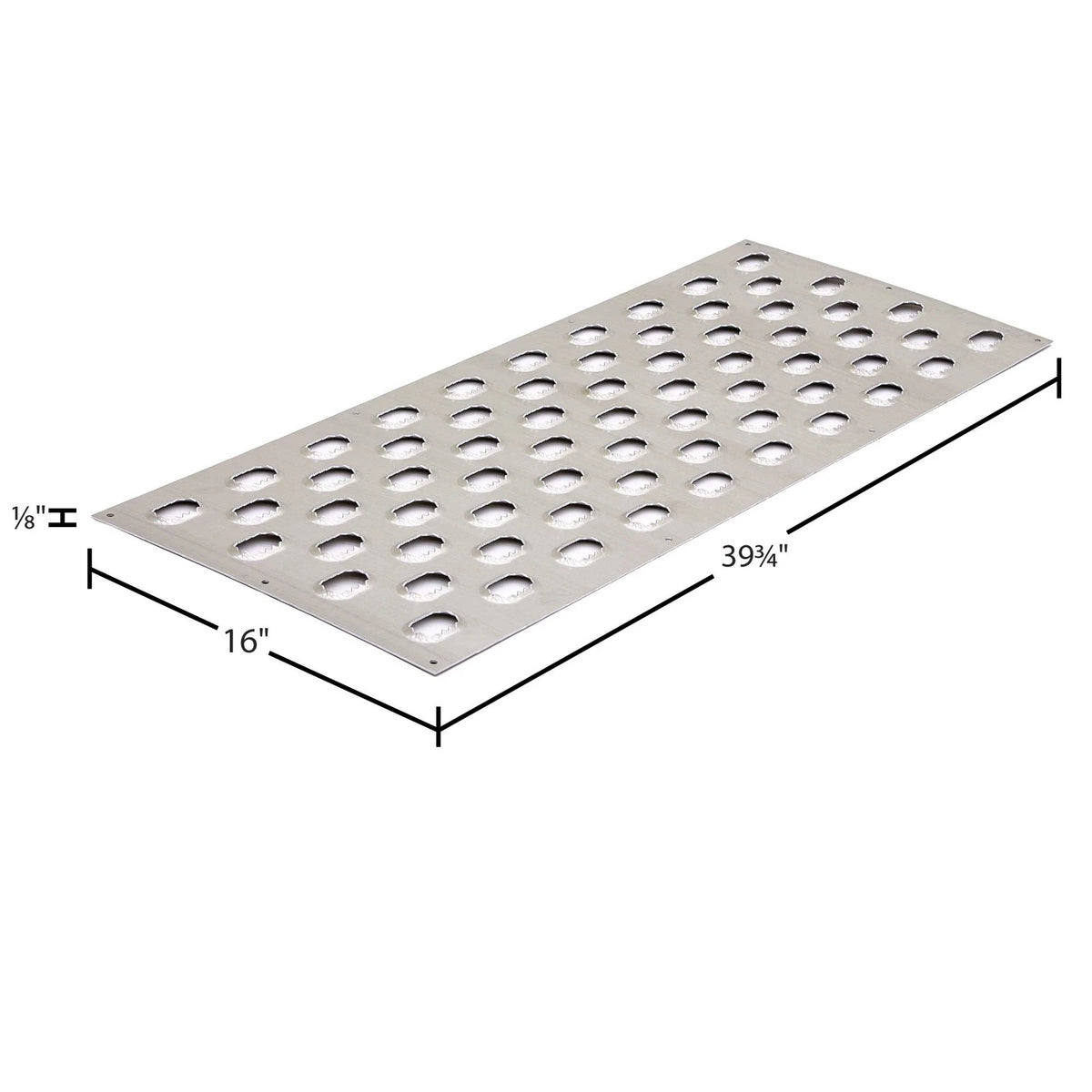 Set of 4 HD Ramps 39.75" x 16" Trailer Tread Oval Punch Plate Traction