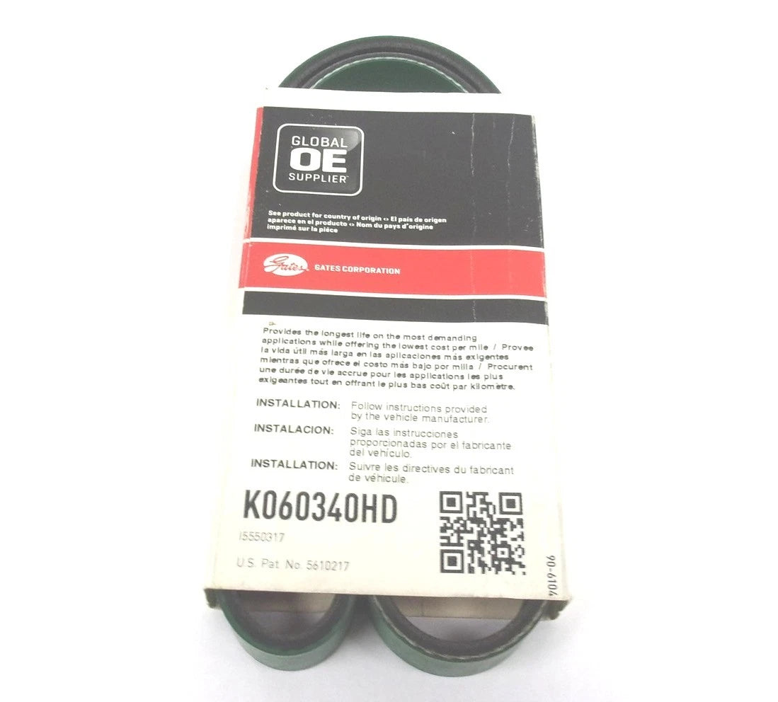 K060340HD Serpentine Heavy Duty Micro-V Belt for Gates (6PK867)