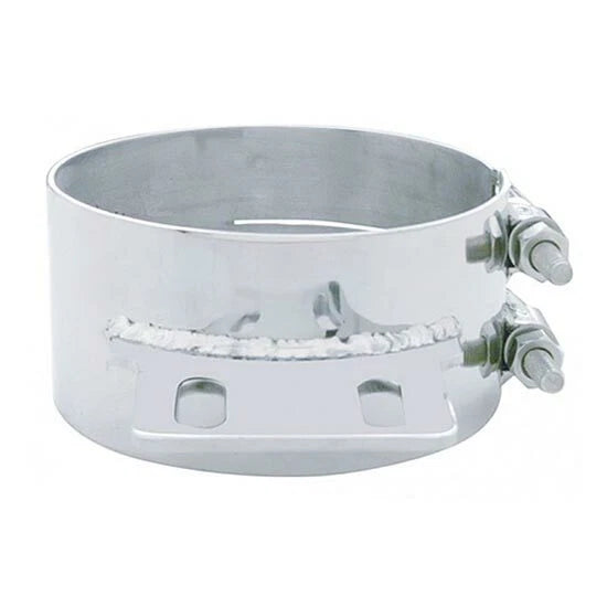 8 Inch Chrome-Plated SS Wide Straight Clamp for Peterbilt