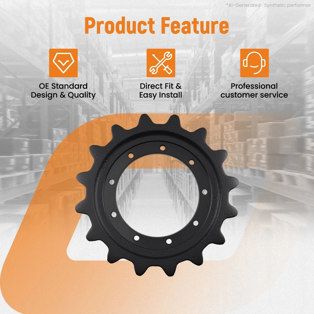 Drive Sprocket 9 Bolt for Takeuchi TL12R2 TL12V2 (2012–2023) 0691600011 16 Teeth