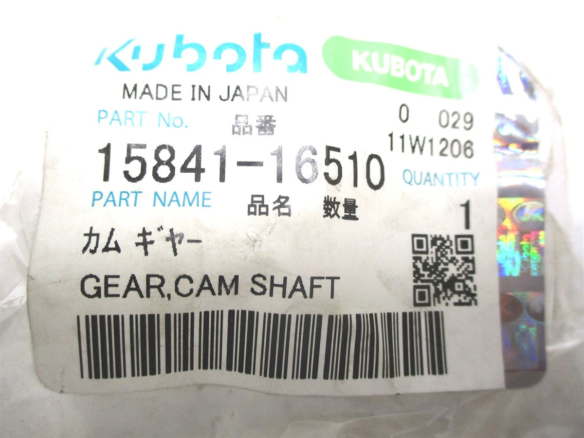 Camshaft Gear for Kubota BX1860, BX25, G4200, G2000, GR2120 (OEM 15841-16510)