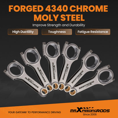 Forged Connecting Rods for Audi VW Golf R32 A3 3.2L VR6 (2004–2008) ARP 2000