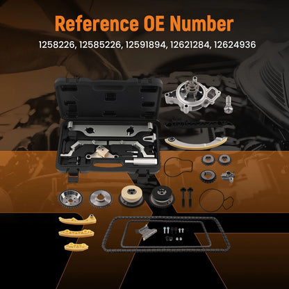 Timing Chain & Water Pump Kit for GM 2.0L 2.4L Ecotec Engines (2006–2013)