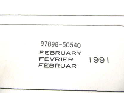 Illustrated Parts List for Kubota VH1100-B-SAE-1,2 Diesel Engine (97898-50540)