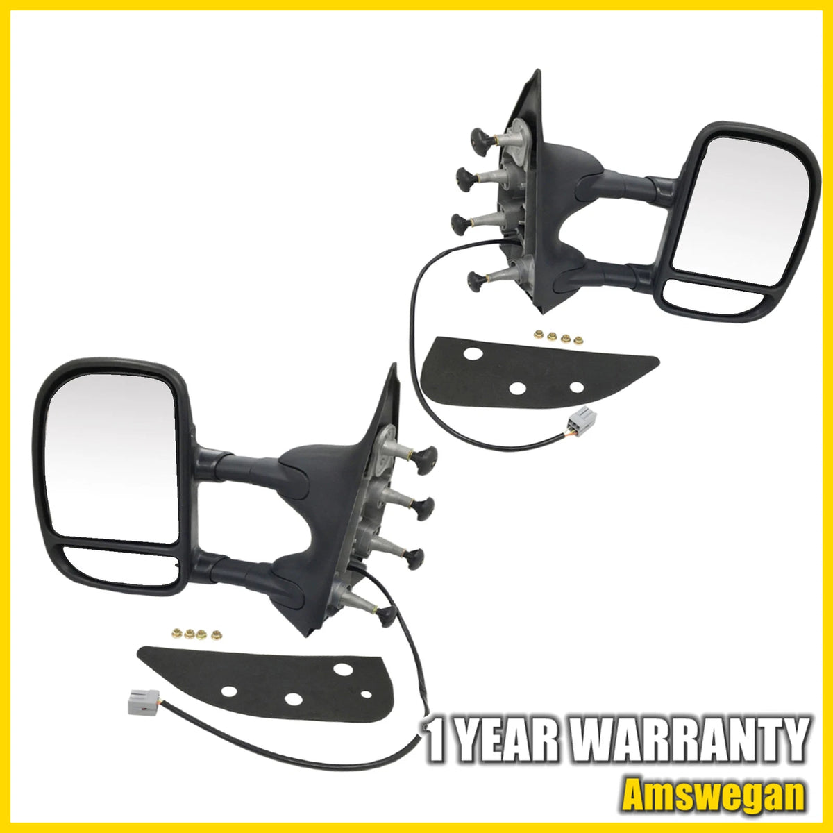 Set of 2 Power Folding Mirrors for Ford E-350 E-450 E-150 (2009–2016)