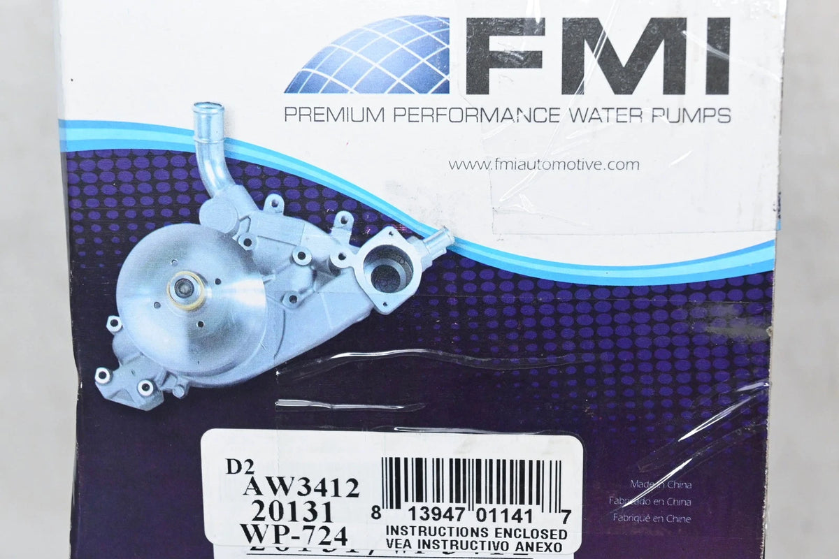 Water Pump Kit FMI AW3412, 20131, WP-724 for