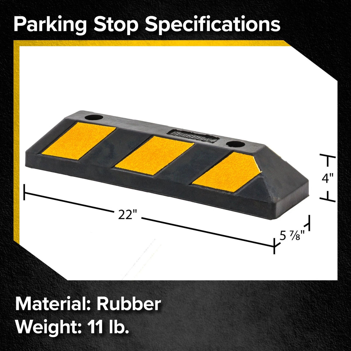 2' Rubber Parking Stopper for Garage (No Part Numbers)