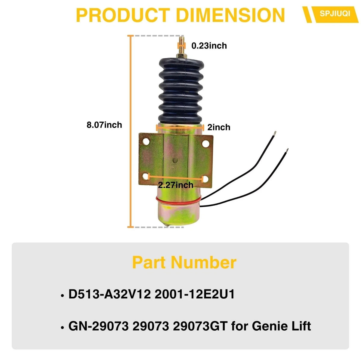 Throttle Solenoid D513A32V12 for Genie Scissor Lift GS3384 GS3390 GS4390 GS5390