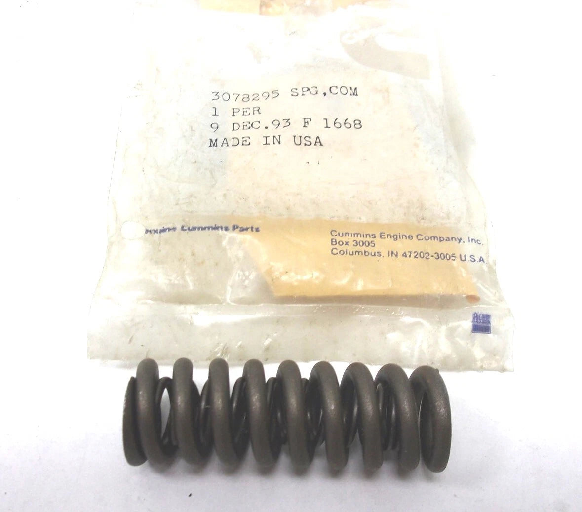 Compression Spring for Cummins N14 (14L) (3078295)