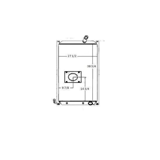 Copper Brass Radiator with Oil Cooler for BESTfit (38.75 X 27.5 X 2.25 Inch)