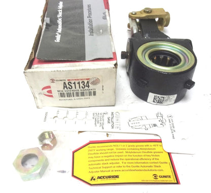 Gunite Auto Brake Slack Adjuster Kit 1.5" 10 Spline 6.5" Arm for
