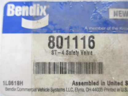 Bendix ST-4 Air Brake Safety Valve for Various Makes Models (801116)