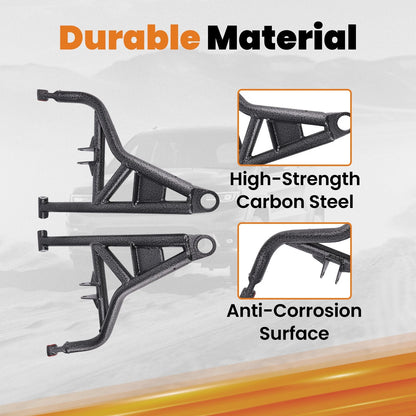 Set of 2 High Clearance Steel Front A Arms for Polaris RZR XP 1000/Turbo (2014–2023)
