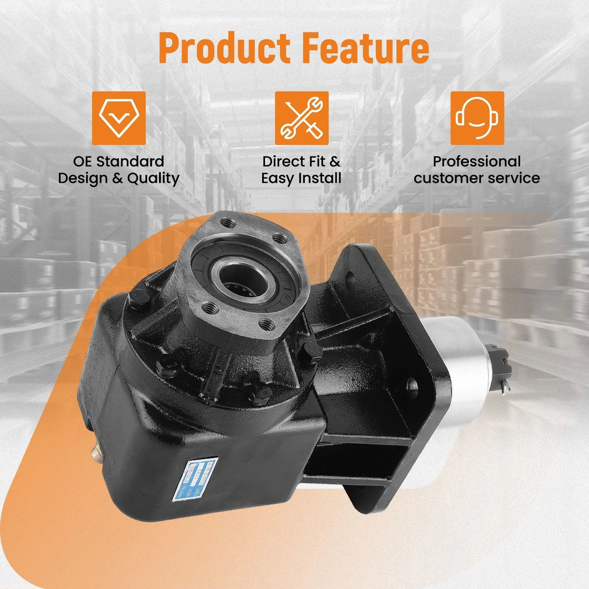 Gearbox 1:1.93 Speed Ratio for Skid Steer Rotary Cutters (w/ Motor Mount 251390)