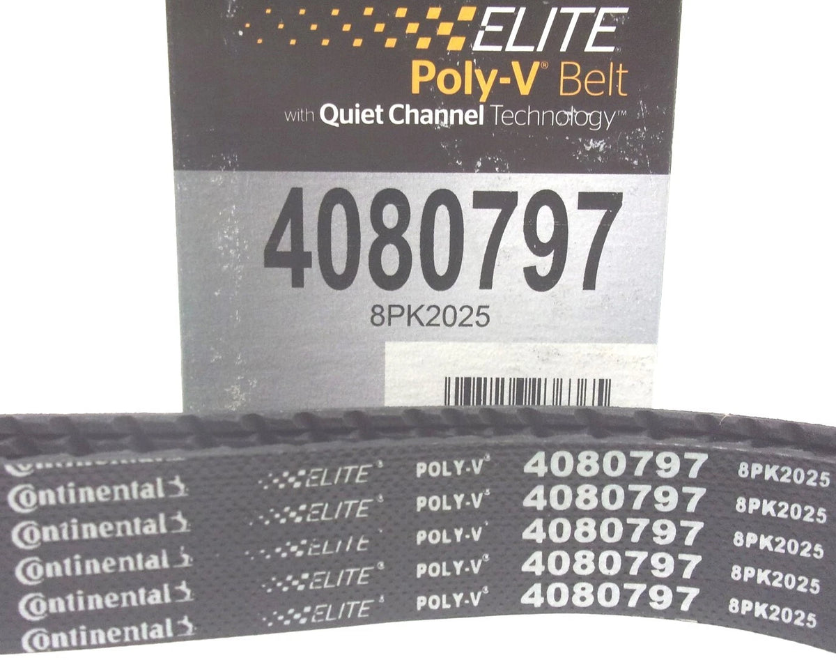 Serpentine Poly-V Belt 8PK2025 for Continental Elite (4080797)