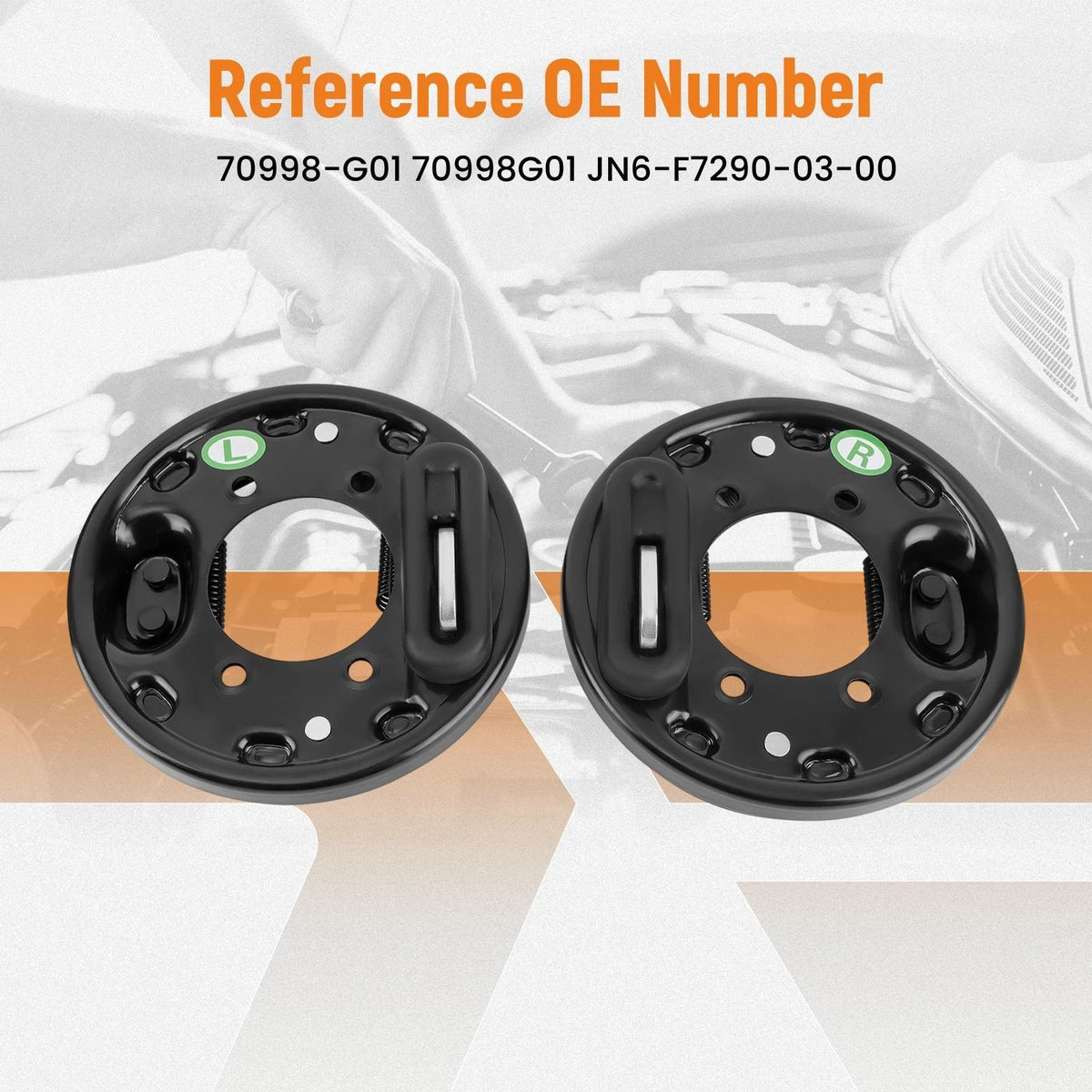 Brake Assembly with Shoes for EZGO TXT (1996–Present) 70998G01 70998G02