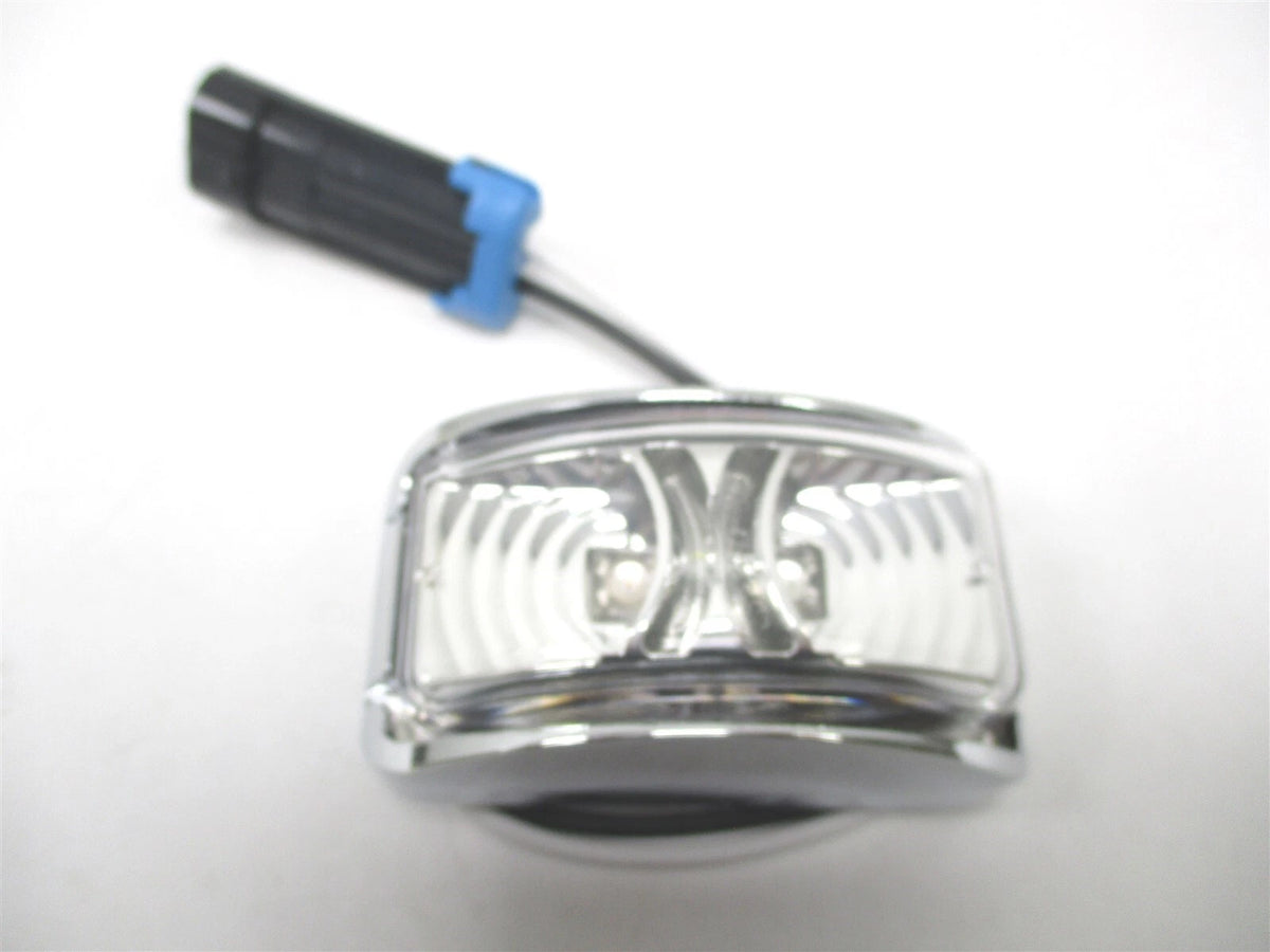 LED Rear Marker Light for Universal Vehicles (12-24V) - Chrome, 2 Wire