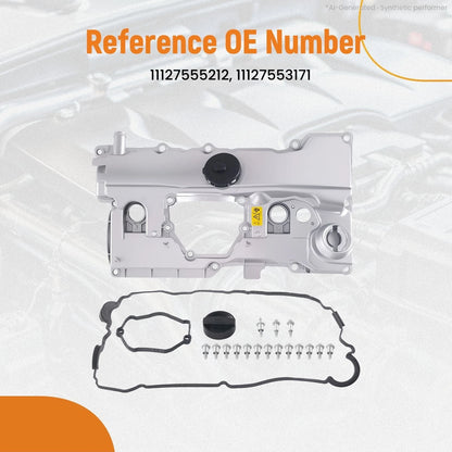 Silver Aluminum Valve Cover for BMW 118i 120i 318i 320i (2004–2013) 11127555212