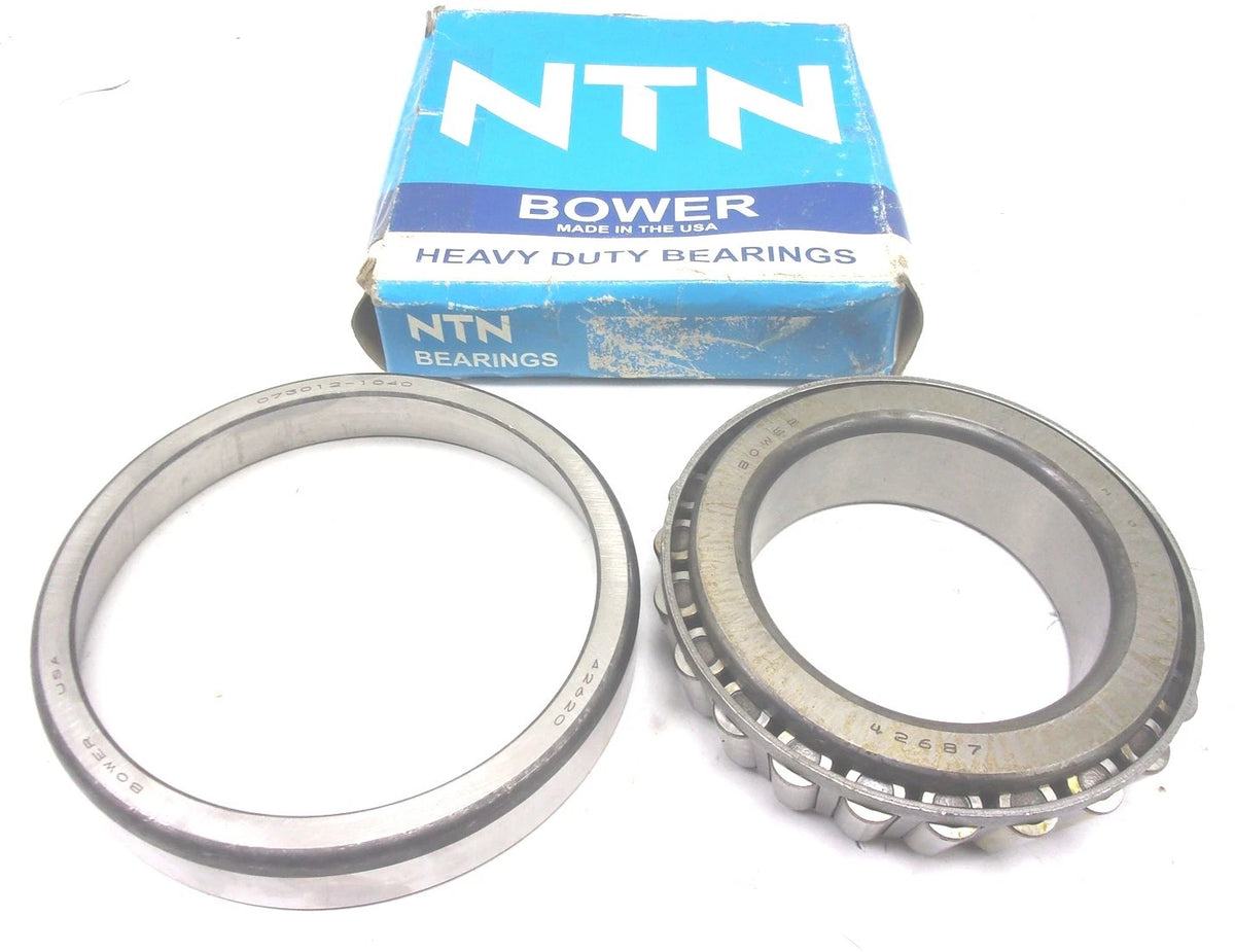 Set of 2 NTN Bower Single Row Tapered Roller Bearings 3" Bore for