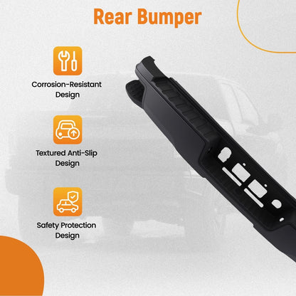 Black Rear Step Bumper for Chevy Silverado 1500 (2014–2018) GM1103179 Steel