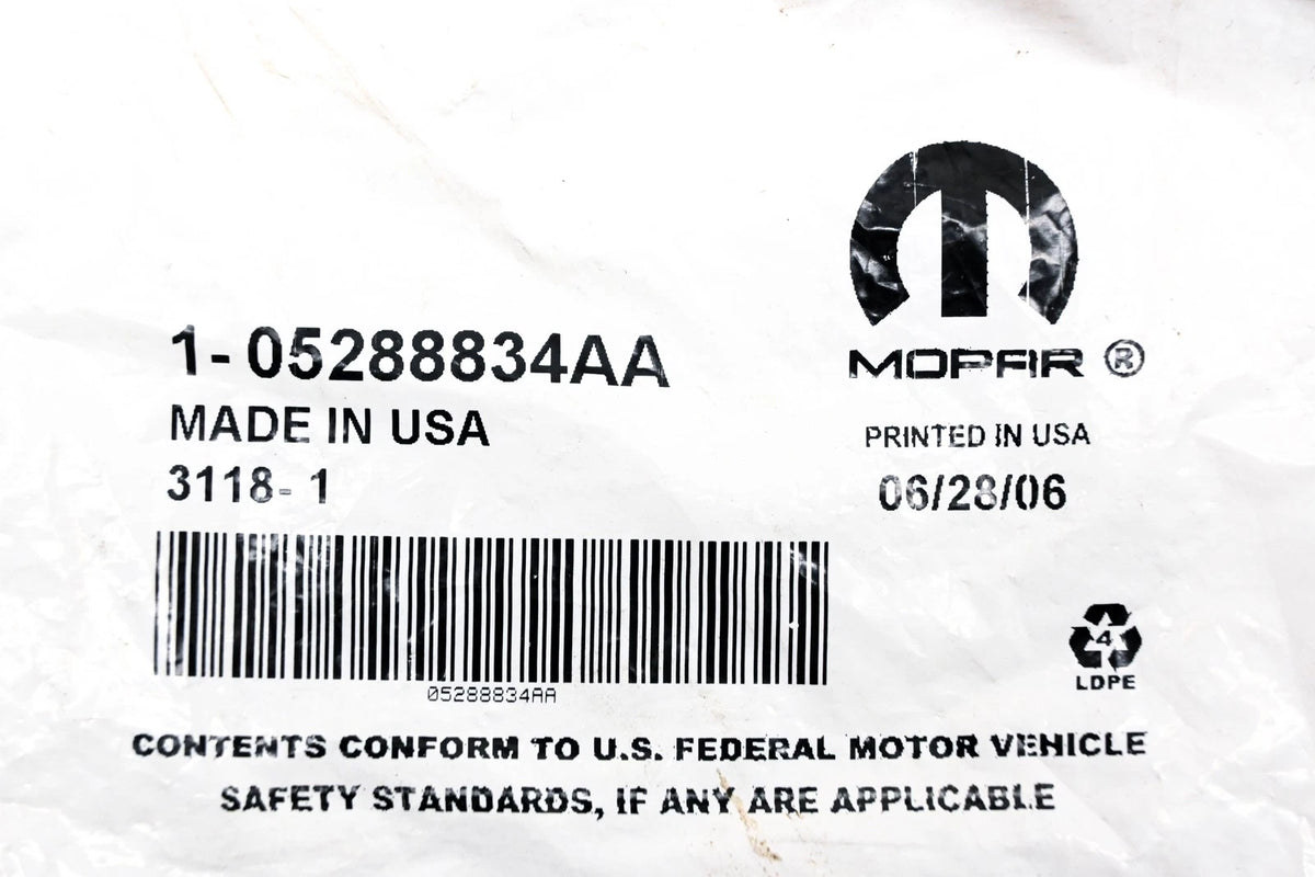 Fog Lamp Bumper Plug for Mopar (05288834AA, 5288834AA)