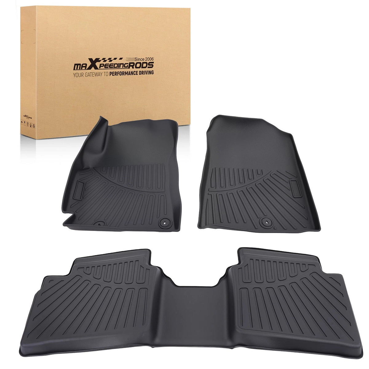 Set of 4 All Weather Floor Mats for Kia Forte (2019–2024) TPE Custom Fit