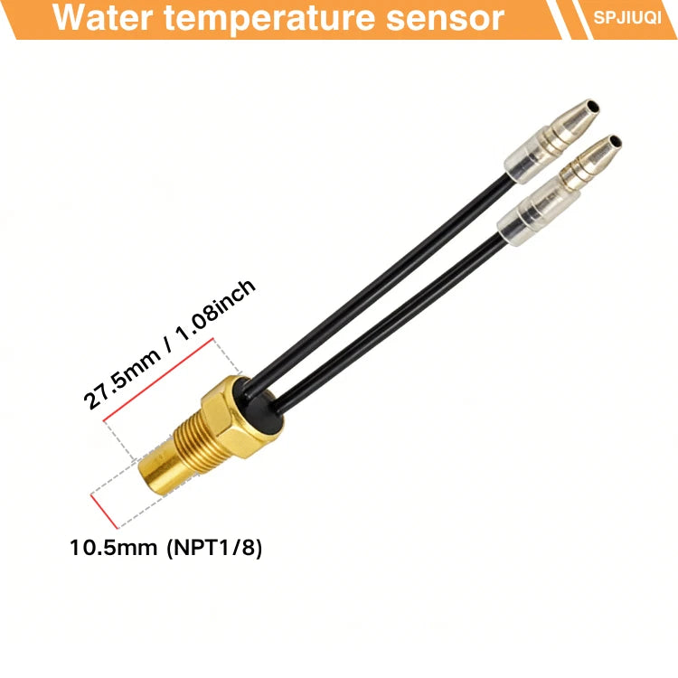 2X Digital LCD Water Temperature & Voltmeter Gauge for Universal Vehicles