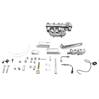 Chrome Disc Brake Booster Master Cylinder & Brackets Kit for Impala (1961–1966)