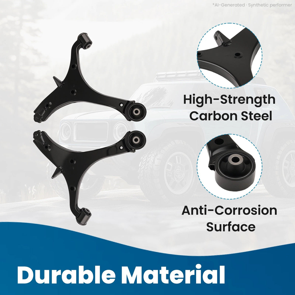 Front Lower & Rear Upper Control Arms with Ball Joint for Honda Element (2003–2011)