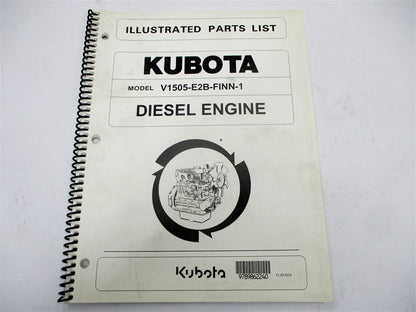 Illustrated Parts List Manual for Kubota V1505-E2B-FINN-1 Engine (No Year)