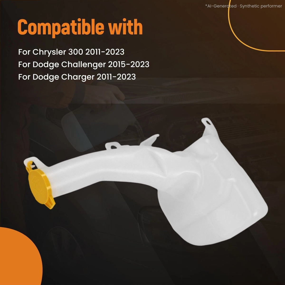 Washer Tank for Dodge Challenger (2015–2023) & Chrysler 300 (2011–2023) CH1288240