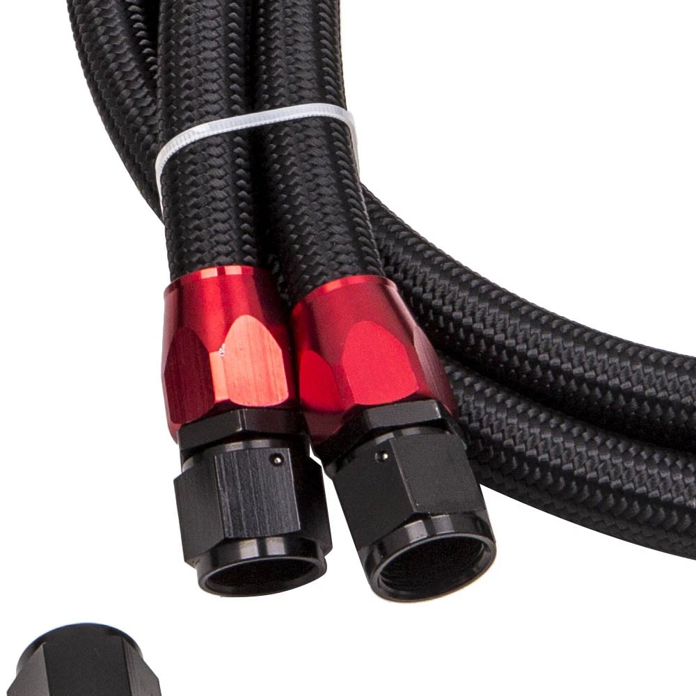AN10 Thermostat Adapter Kit for Engine Oil Cooler with 2 Oil Lines