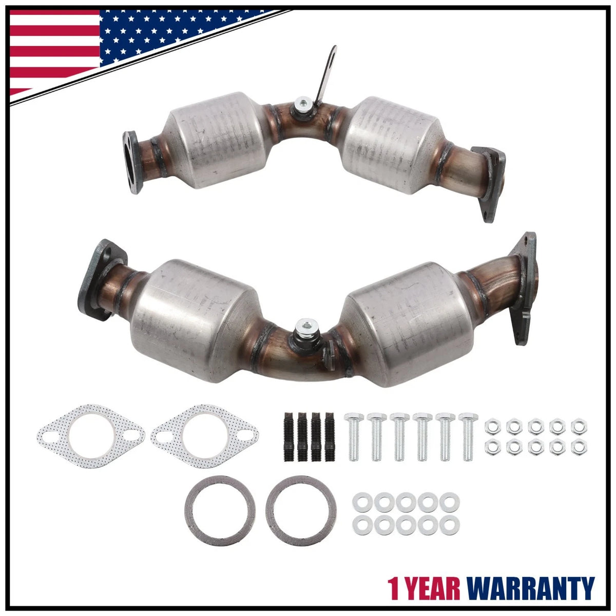 Set of 2 Catalytic Converters for Infiniti Q40/Q50/Q60 3.7L V6 (2014–2015)