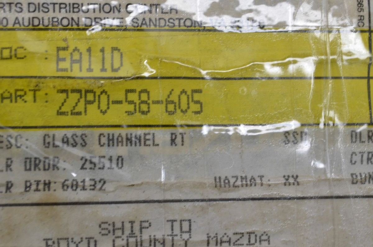 OEM Run Channel for Mazda (ZZP0-58-605)