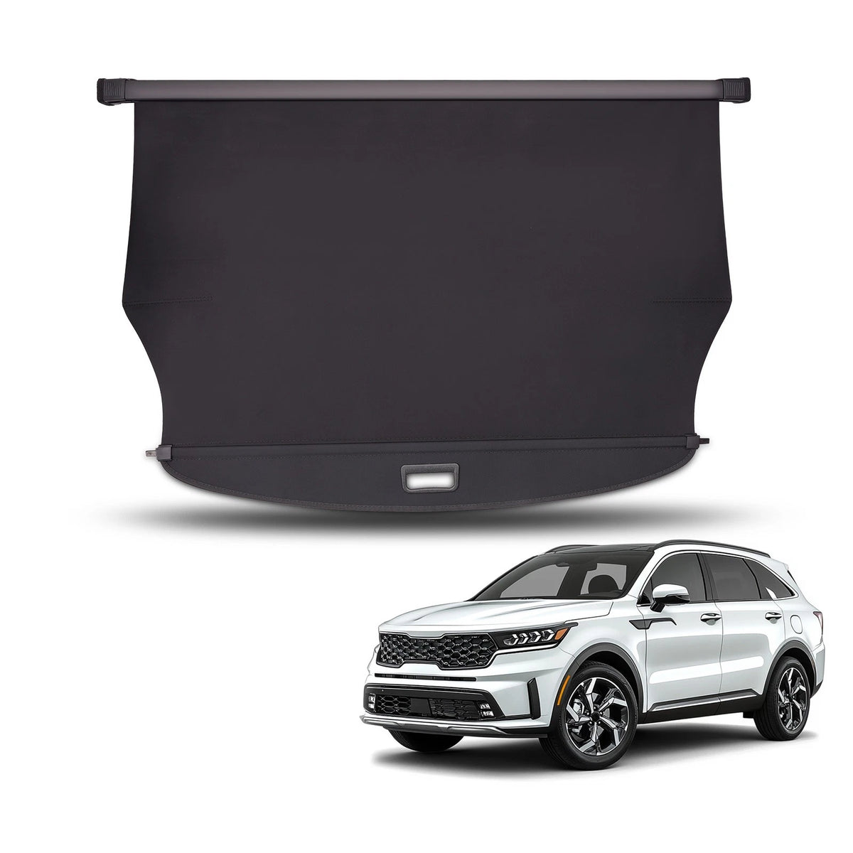 Cargo Shield Cover for Kia Sorento (2021–2025) Retractable Black