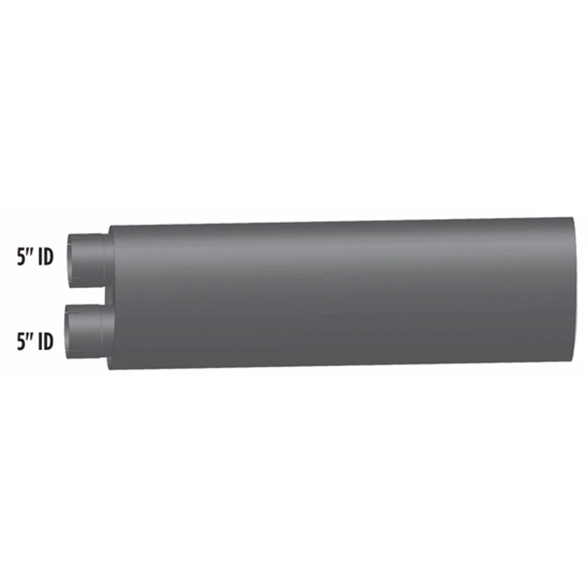 29 Inch Short Oval Muffler W/ 5 Inch ID for Kenworth