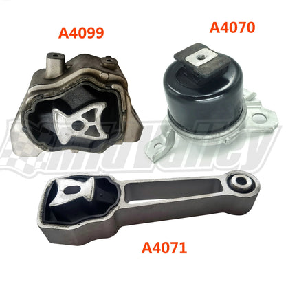 3X Engine & Transmission Torque Strut Mount for Volvo S60 S80 V70 XC70 (2001–2010)