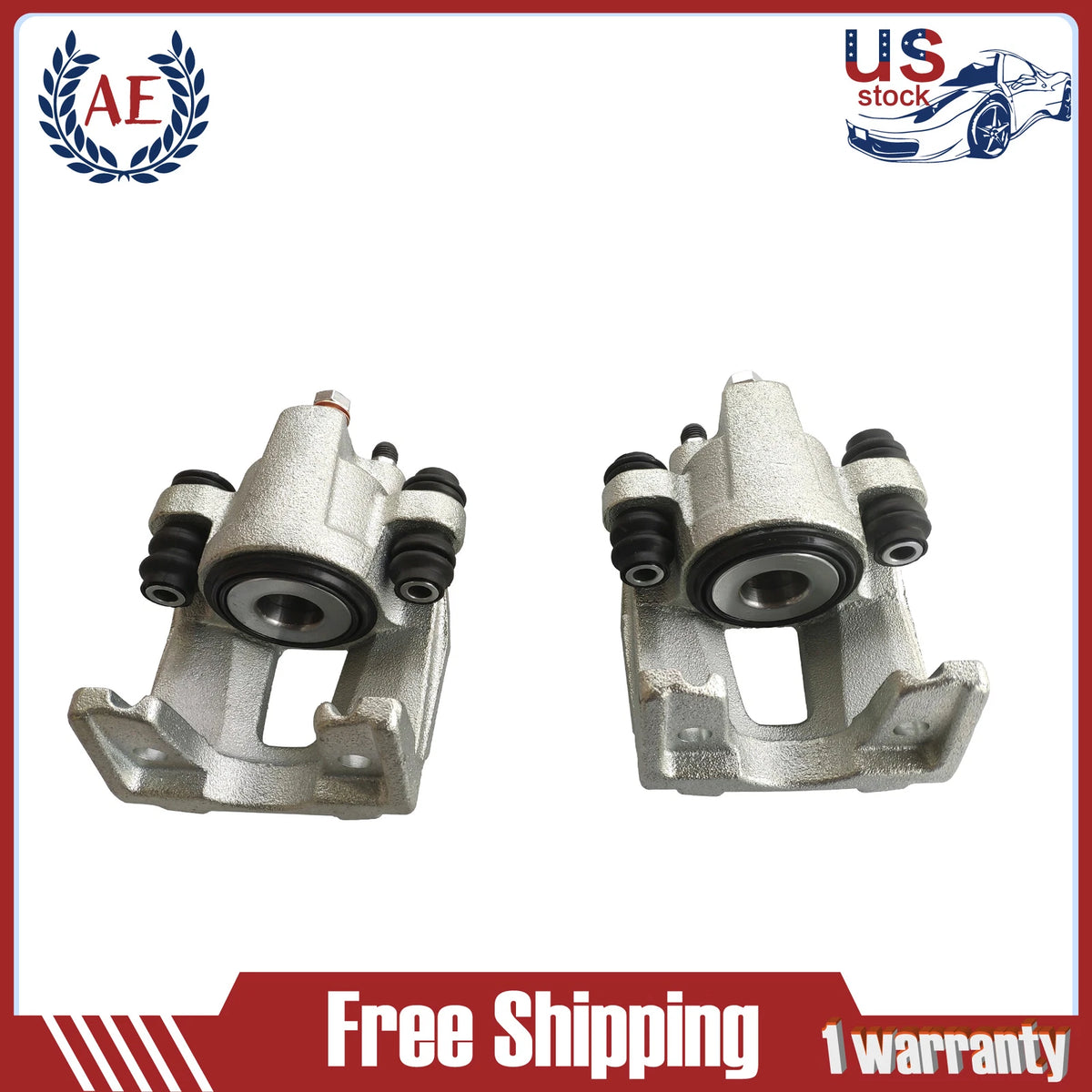 Pair Rear Brake Calipers for Ford Explorer Sport Trac Jeep Liberty (2001–2010)