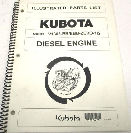 Illustrated Parts List Manual for Kubota V1305-BB/EBB (97898-54890)
