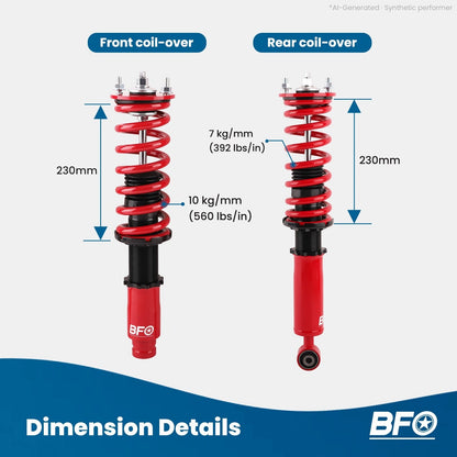 Coilovers Lowering Kit for Honda CR-V (1997–2001) Height Adjustable